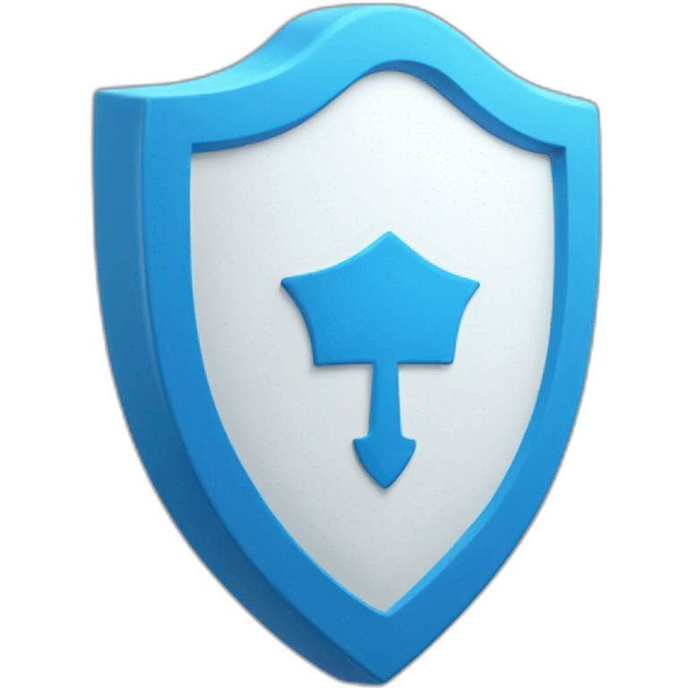 blue shield with white checkmark 3D emoji