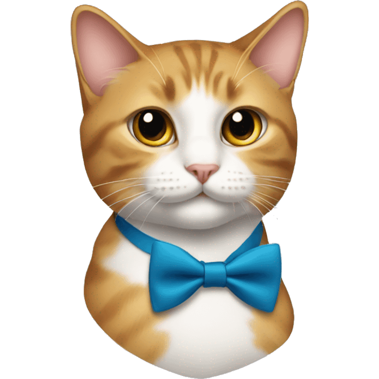 a cat wearing a bowtie emoji