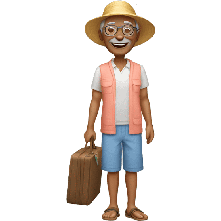 Retired teacher on vacation emoji