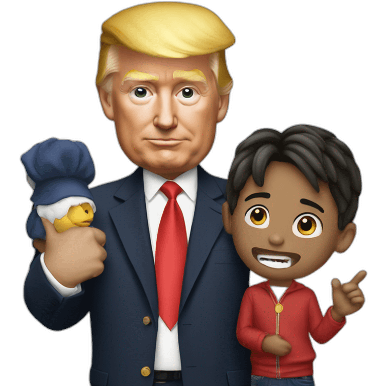 Donald trump with kid emoji