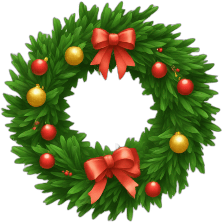 Christmas wreath emoji