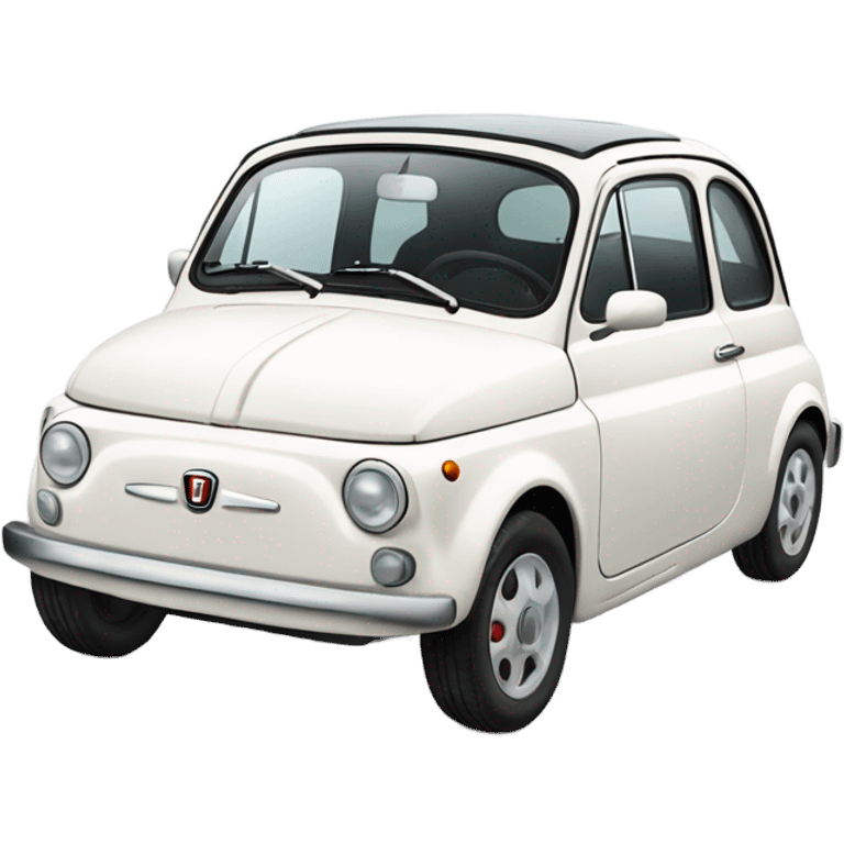 White Fiat 500 car emoji