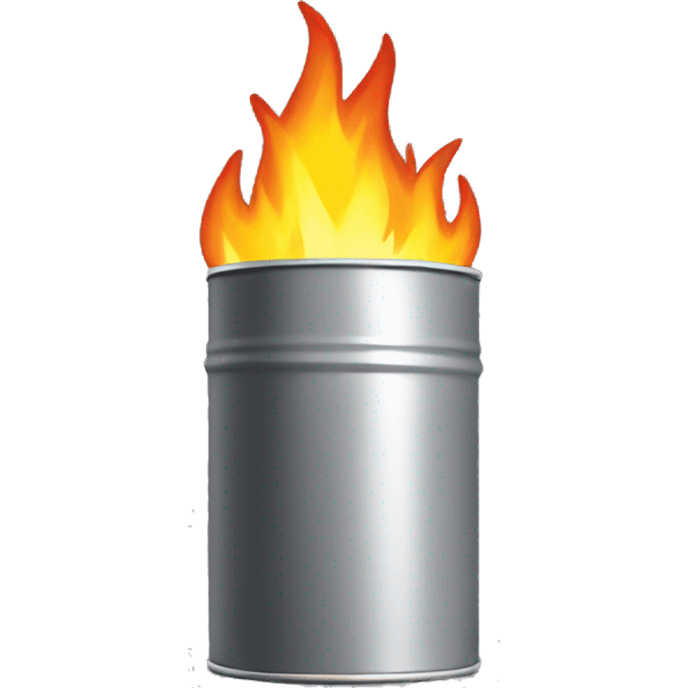 Gray can burning emoji