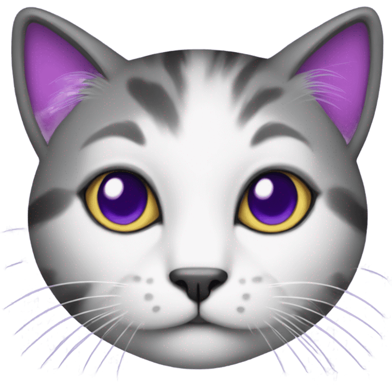 Cat with purple fur emoji