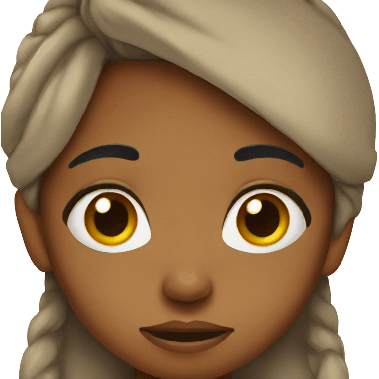 Brown girl crying  emoji