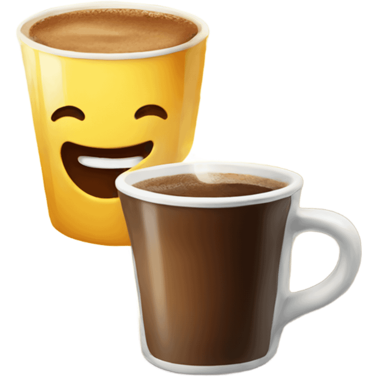 Morning coffee with sunshine emoji