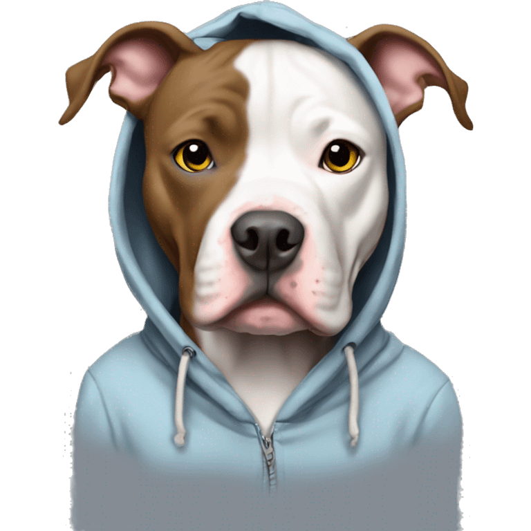 Pit bull with a hoodie on  emoji