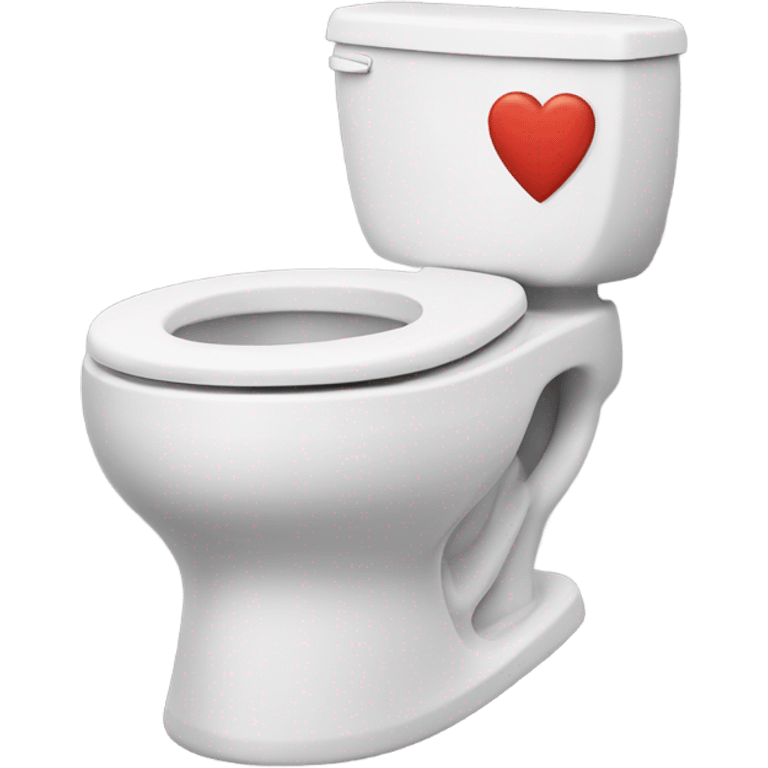 Make a heart made out of a toilet emoji