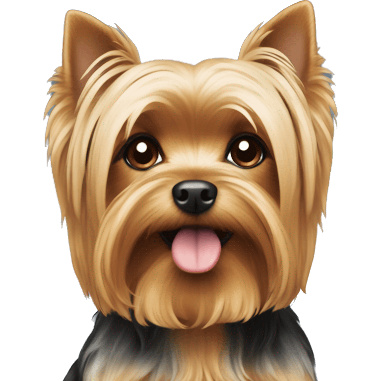 Yorkie with floopy ears emoji