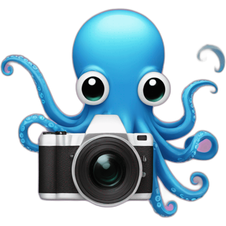 Octopus with video camera emoji