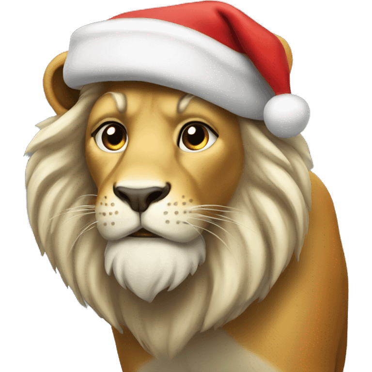 Santa Lion  emoji