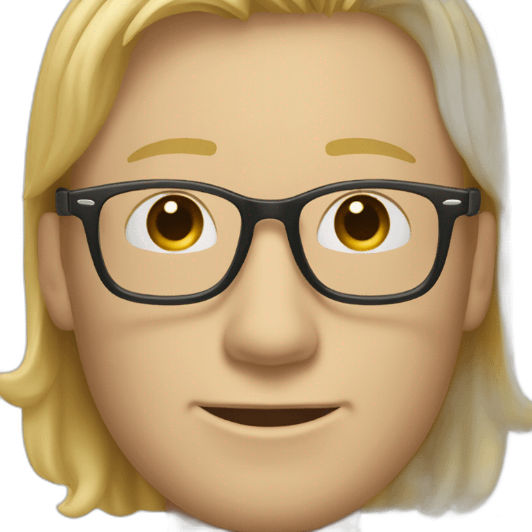 Handsome winky faced blond man with short hair and persol glasses emoji