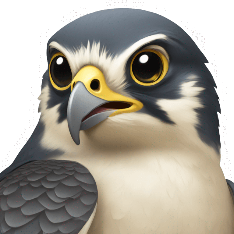 peregrine falcon smiling fast emoji