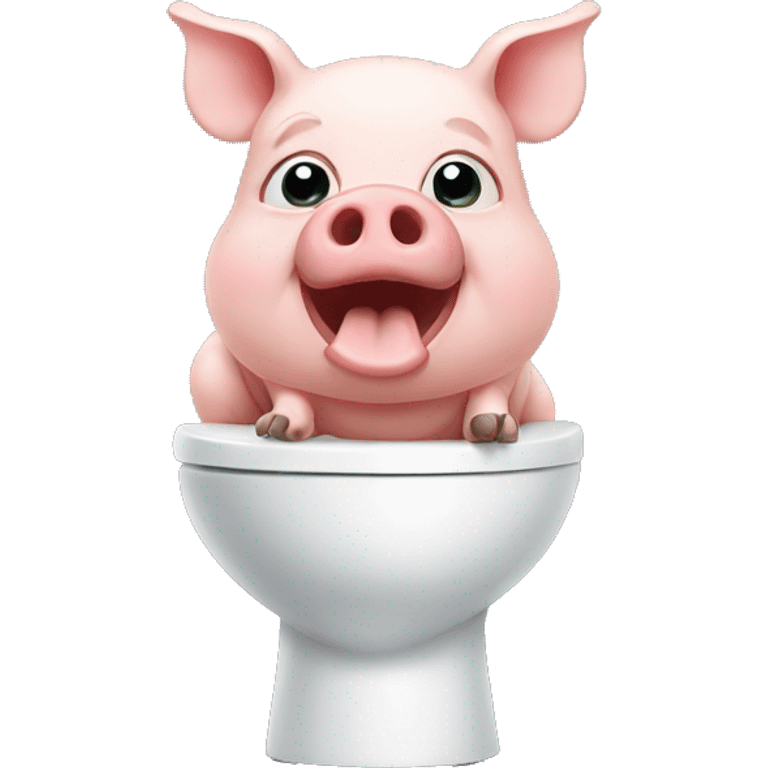 Pig on toilet  emoji