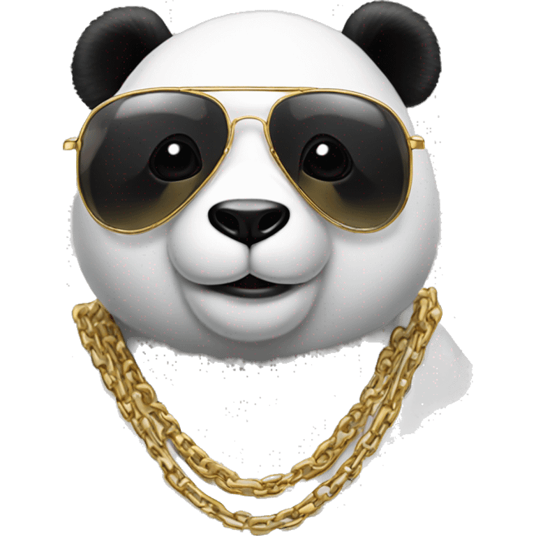 Panda wearing ray-bans and a gold chain emoji