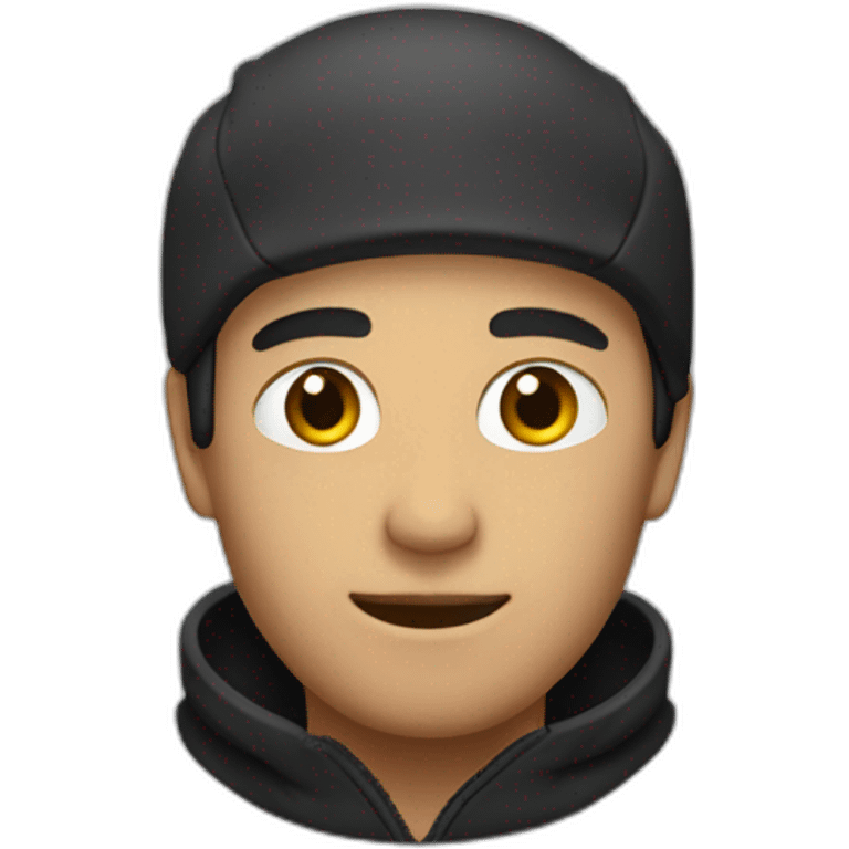 Homme noir avec du Cottin emoji