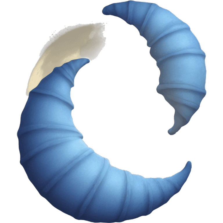 A Blue croissant moon  emoji