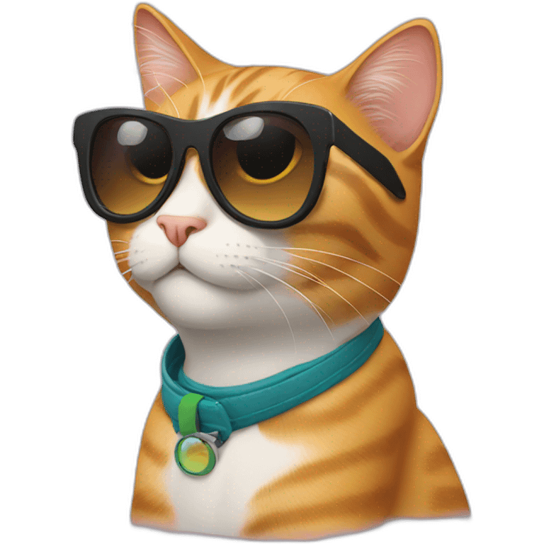 Cat with sunglasses emoji