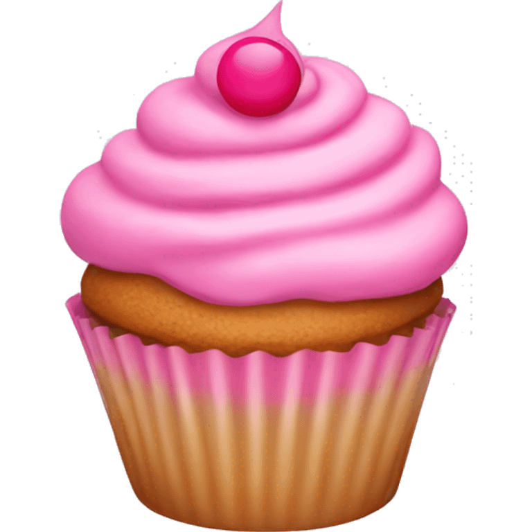 Delicious pink cupcake emoji