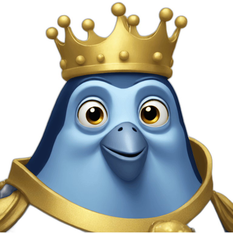 dory wearing gold crown emoji