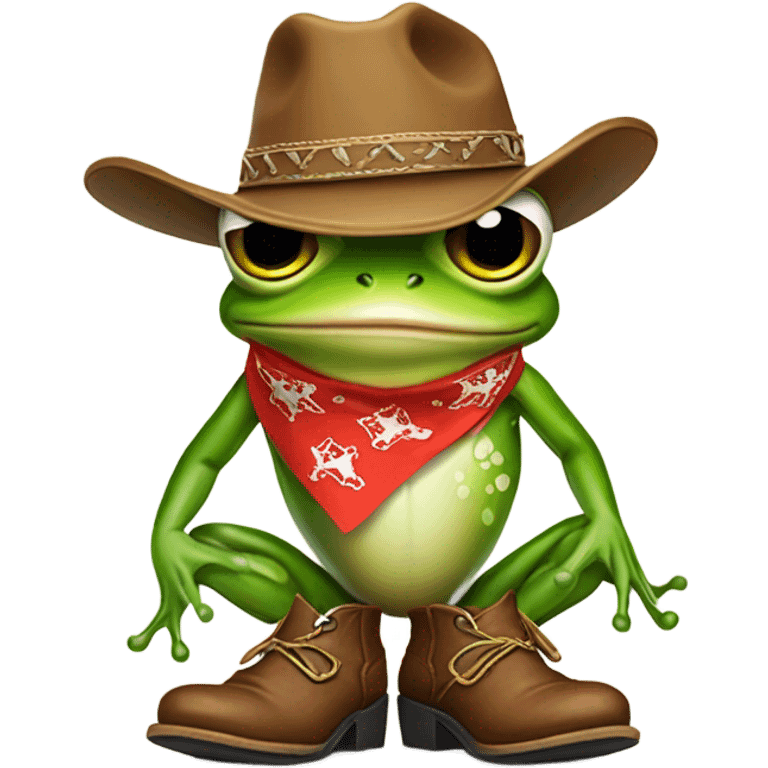 Cowboy frog emoji