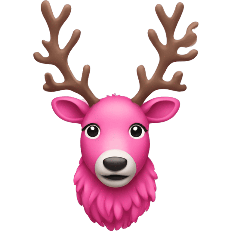 pink reindeer emoji