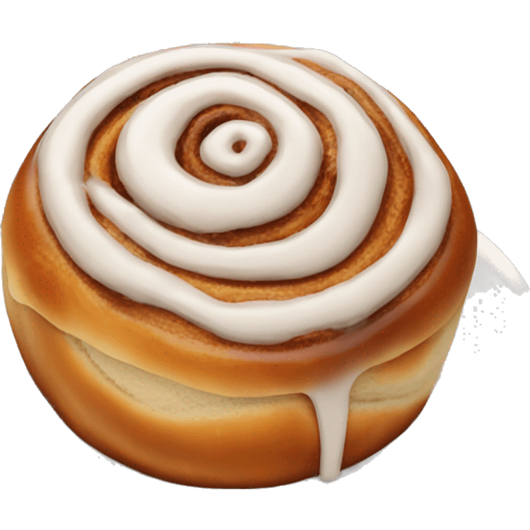 Cinnamon bun with icing emoji