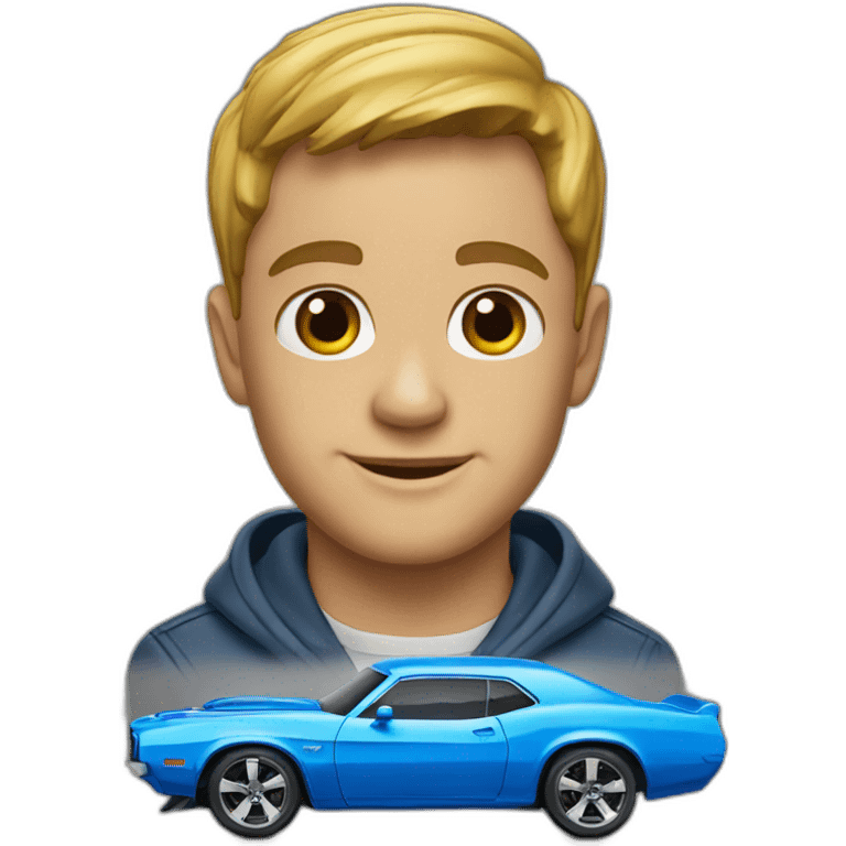 blue Hotwheels emoji