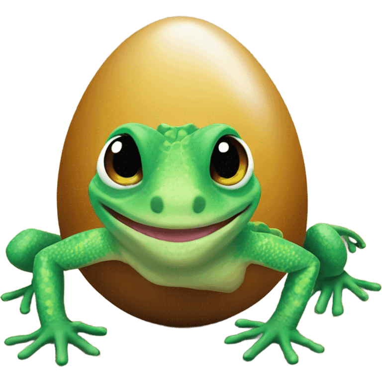 gecko emerges from egg emoji