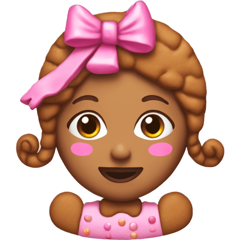 Pink coquette gingerbread  emoji