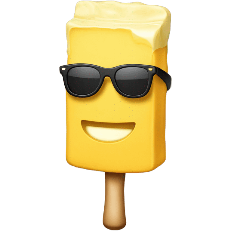 Stick of butter with sunglasses on wearing a hawaiian shirt emoji