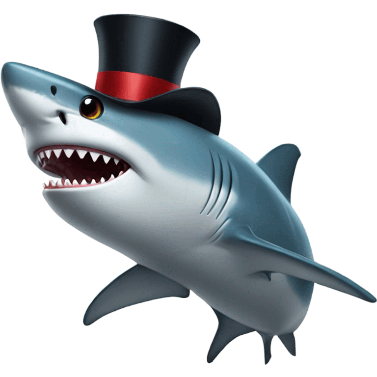 shark with top hat emoji