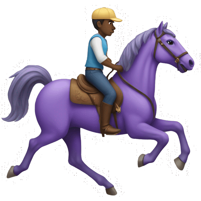 Guy riding a purple horse emoji