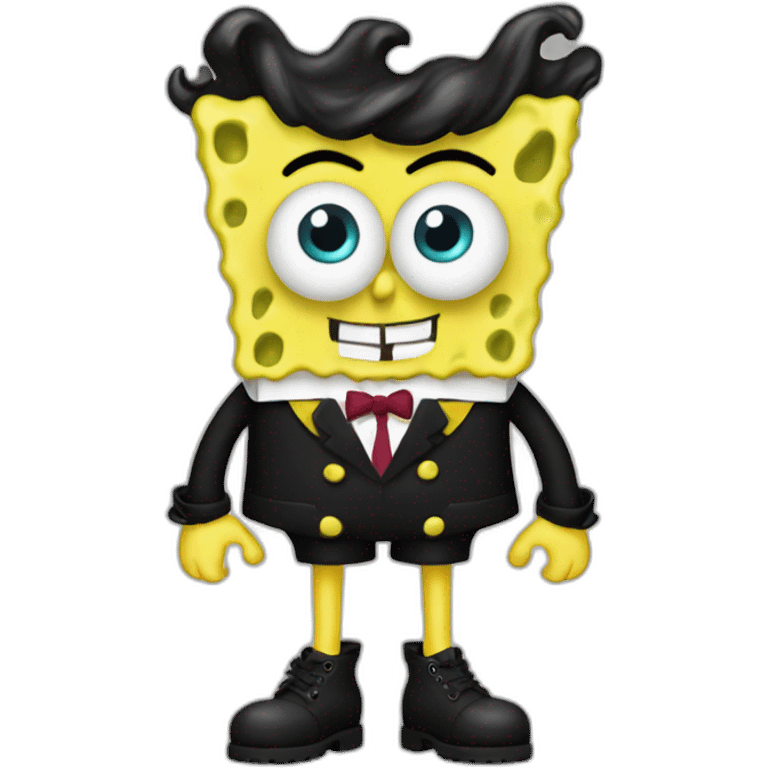 spongebob goth in balanciaga emoji