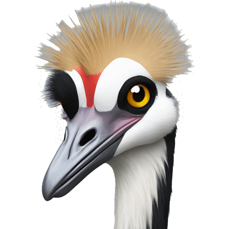 Black crowned crane emoji