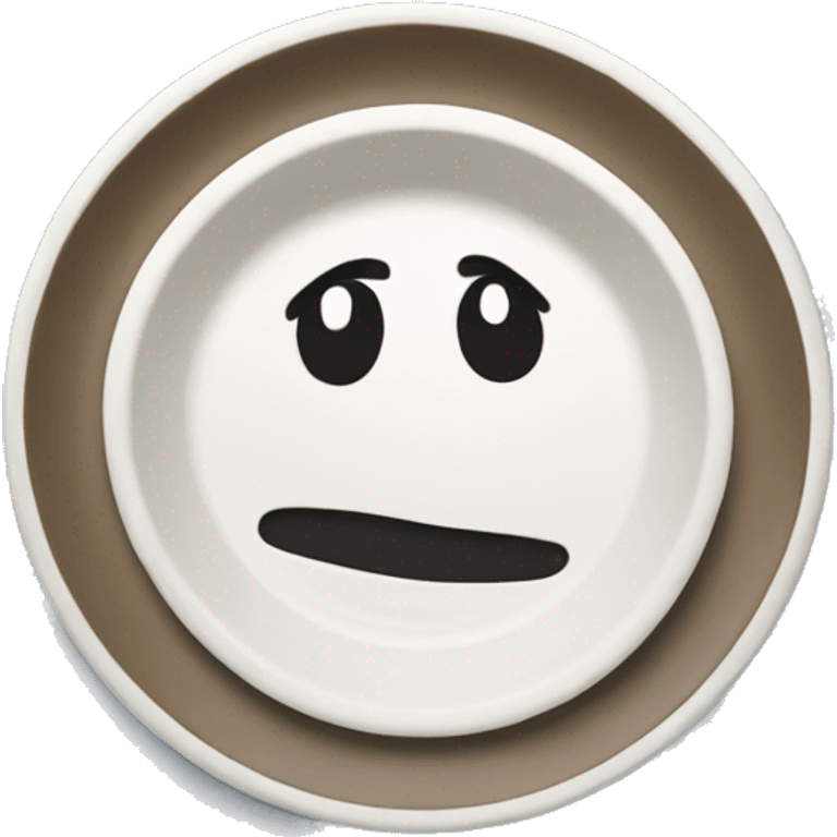 a paper plate with absolutely nothing on it  emoji