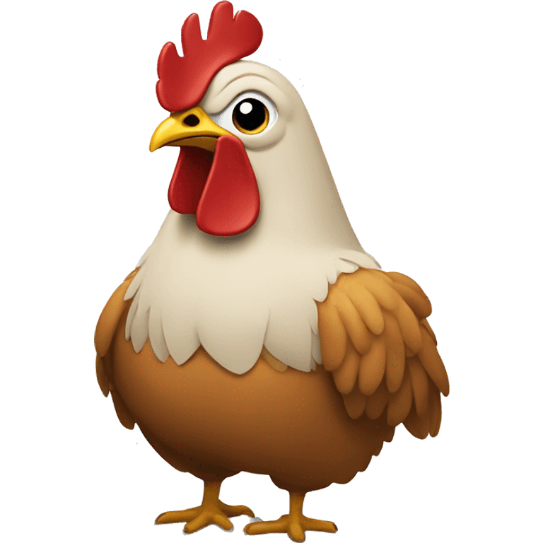 un pollo con tens emoji