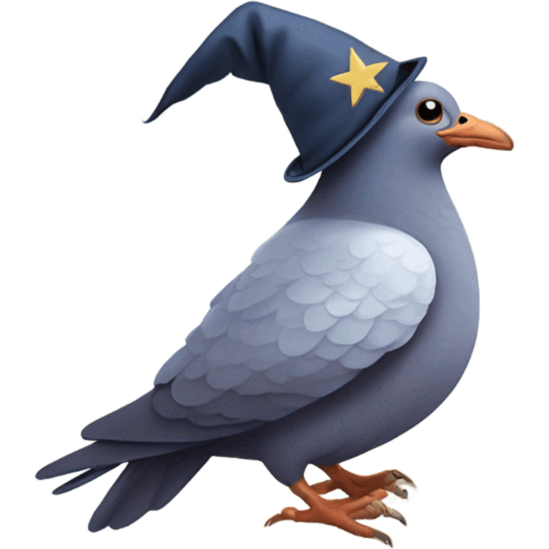 pigeon wizard hat emoji