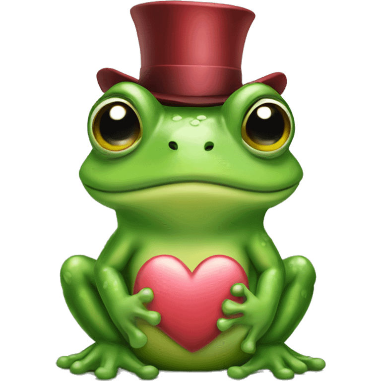 Sweetheart money frog emoji