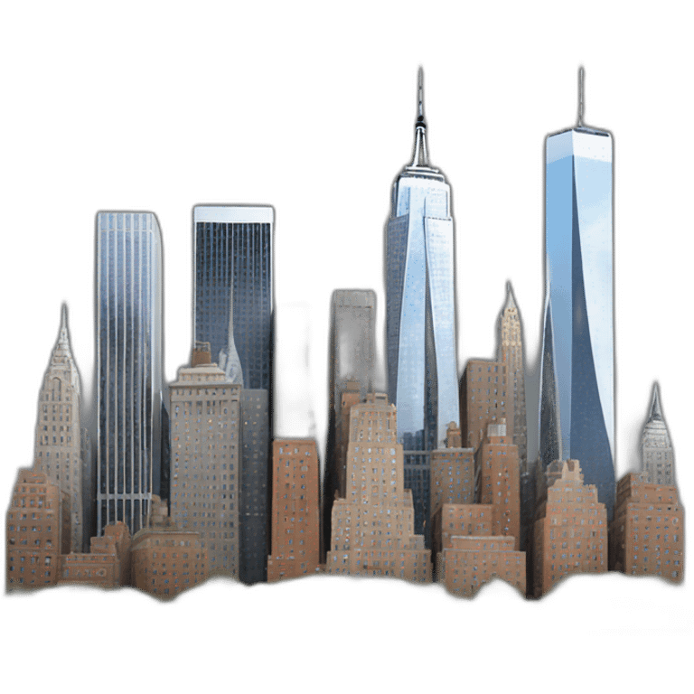 Detail of new york city skyline emoji