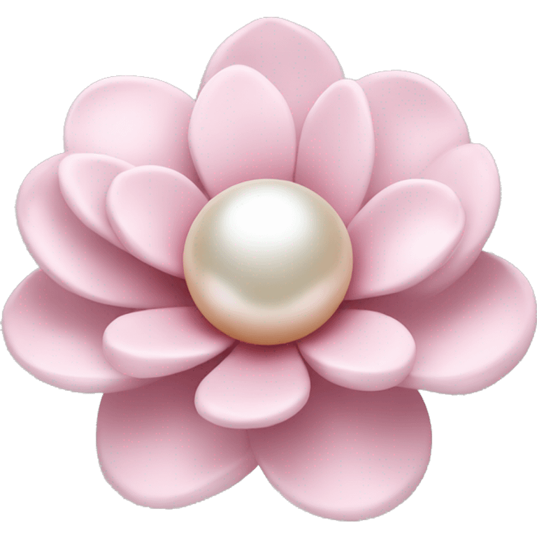 Pearl light pink flower emoji