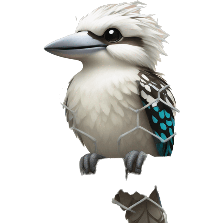 kookaburra in soccer goal emoji