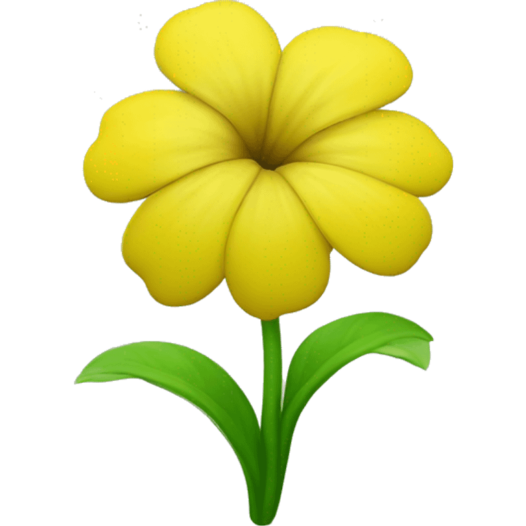 Yellow flower with greGreen inside emoji