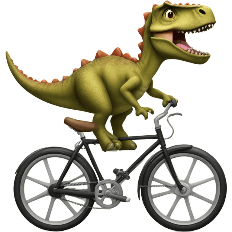 Dino on a bike emoji