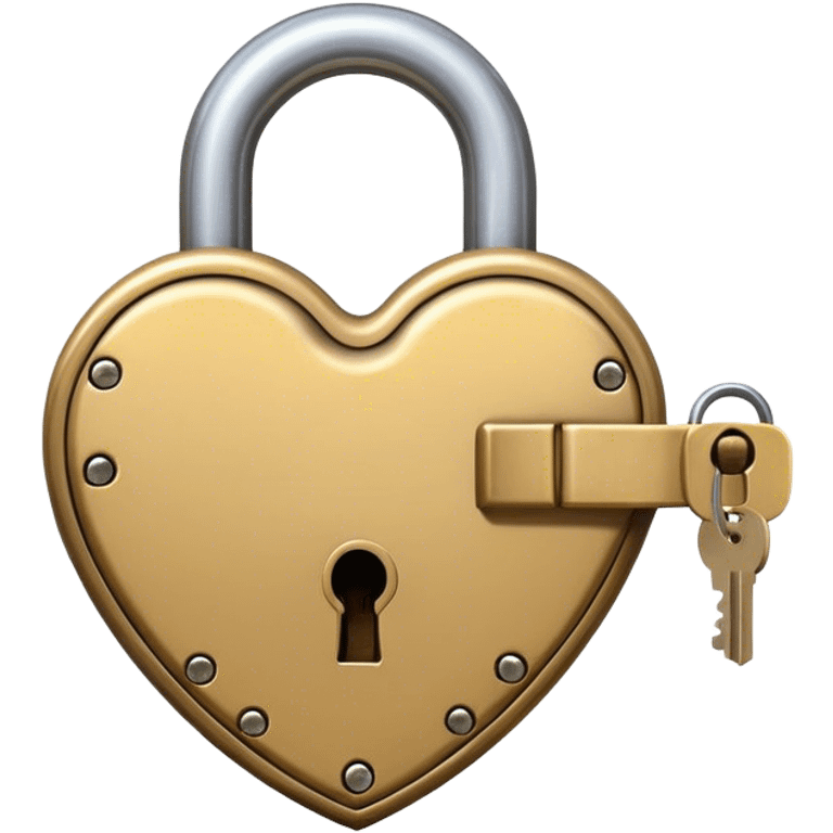 heart-shaped vintage lock emoji