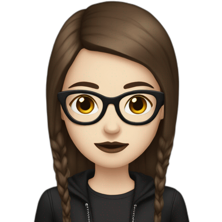 Tall-white-goth-girl-brown-hair-with-glasses emoji