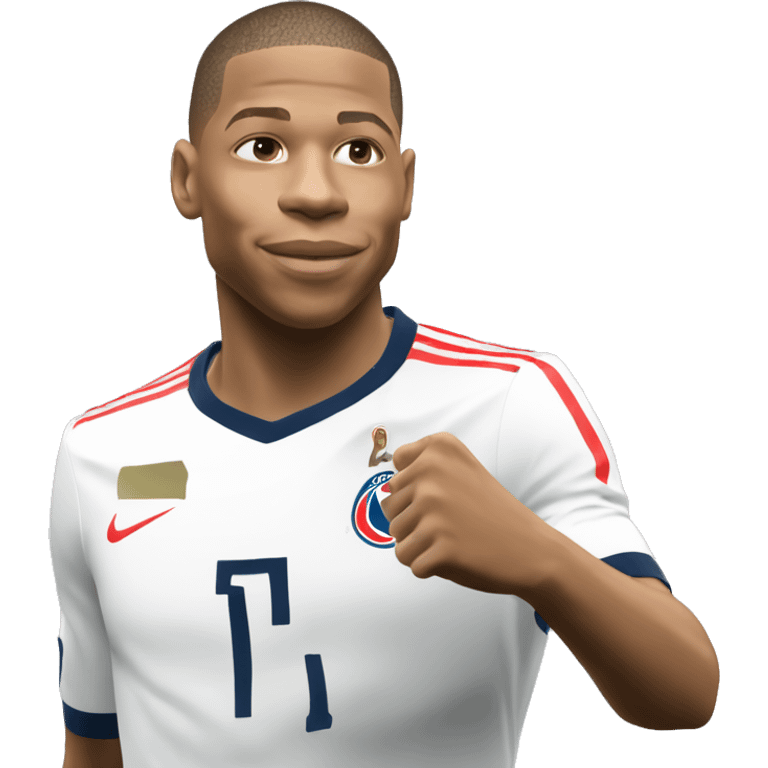 Mbappe qui souleve la coupe de la ldc emoji