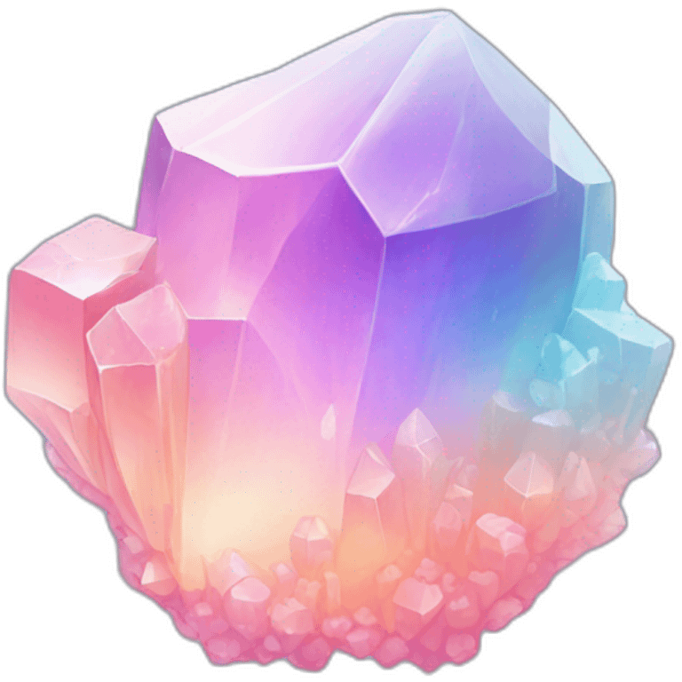 Pastel gradient crystal cluster emoji