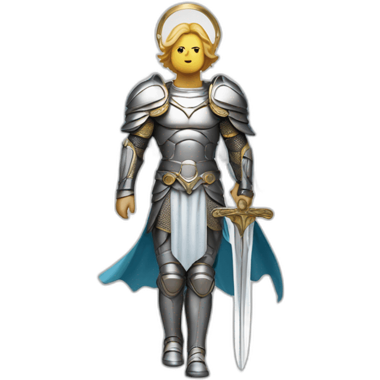 Archangel Michael with wings and blade emoji