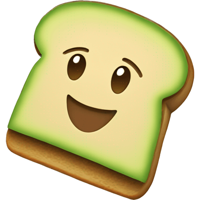 Toast with avocado emoji